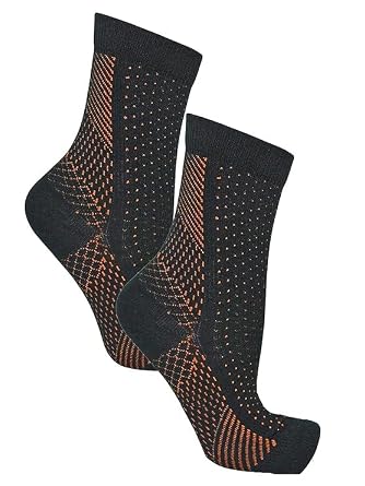 Foot Angel Anti-Fatigue Compression Foot Sleeve – Copper-Infused Plantar Fasciitis Relief Ankle Brace for Men & Women (1 PAIR)