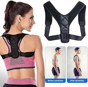 Bodhilife Adjustable Upper Back Brace for Posture for men and women